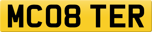 MC08 TER private number plate